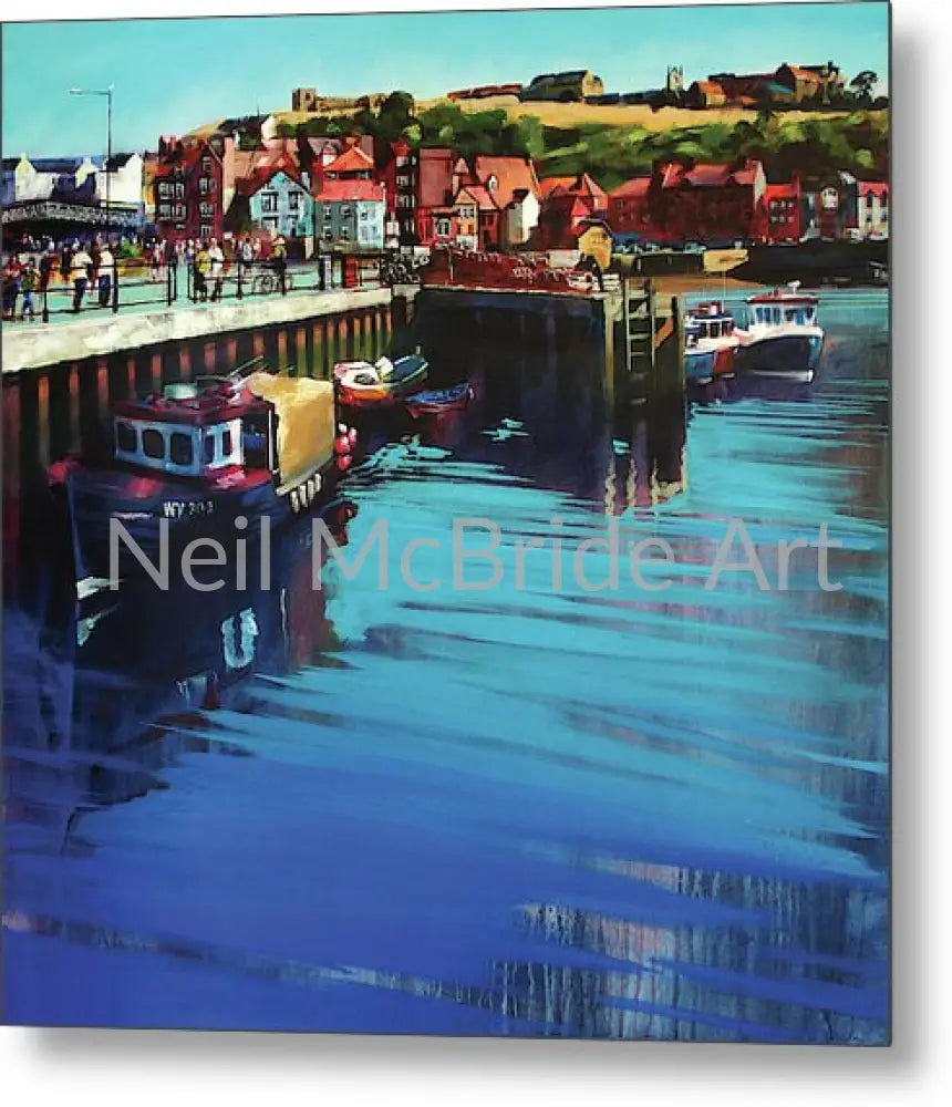 Whitby New Quay Metal Print 14.000’’ x 14.000’’ Metal Print