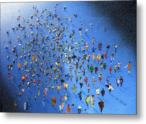 Concertgoers crowds art captured on a metal print by Neil McBride