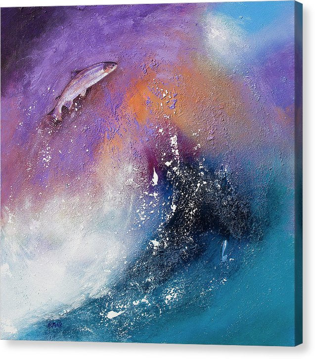 Salmon Leap art prints on canvas © Neil McBride 2019