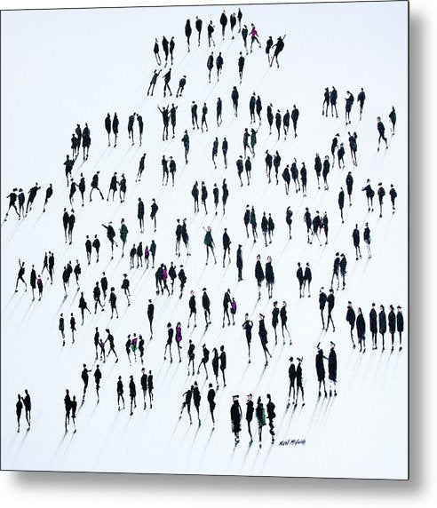 Art prints of crowds of people on aluminium metal plate. © Neil McBride 2020
