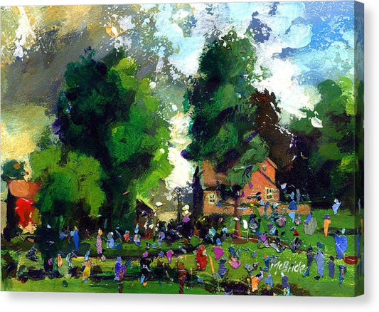 Garden Party painting reproduced on a canvas print  © Neil McBride 2019