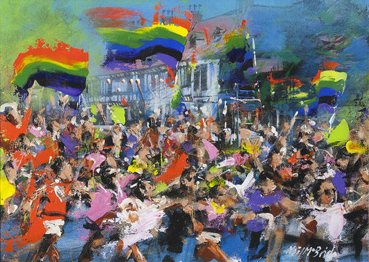 Pride Parade art print on paper from the studio of Neil McBride. © Neil McBride 2108