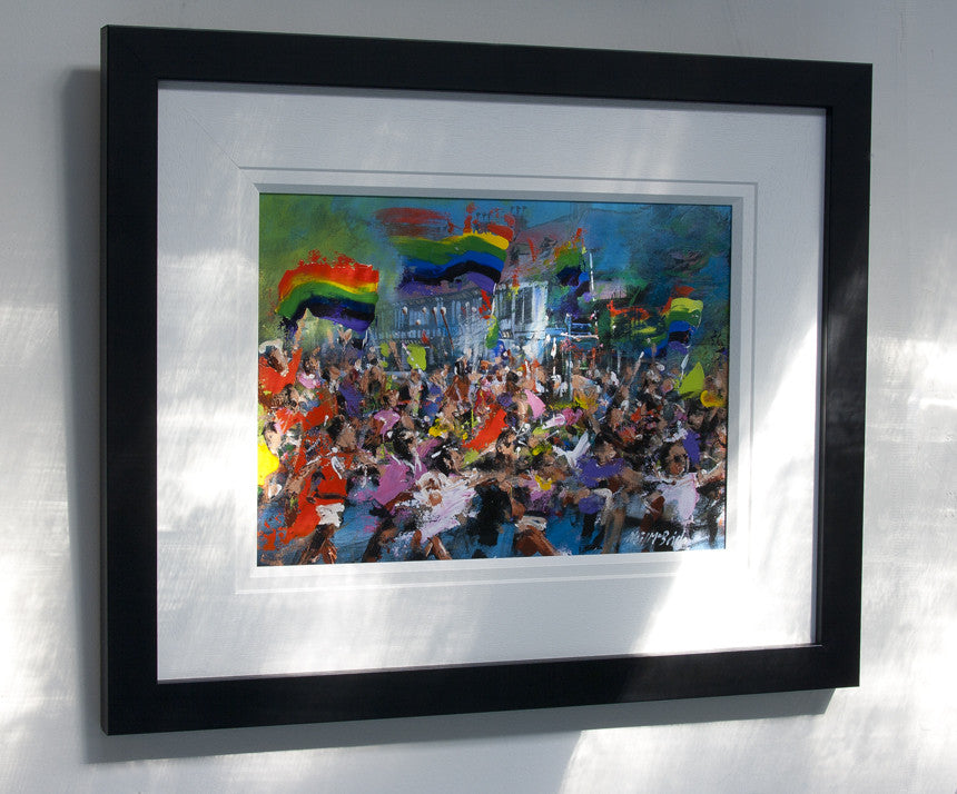 Gay Pride and Diversity - Original framed painting - Neil McBride Art