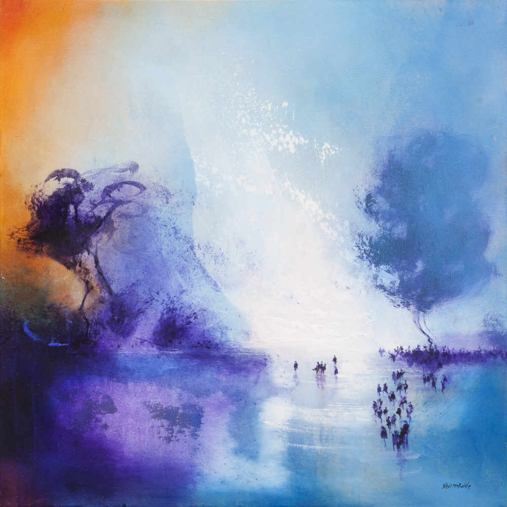 Lagoon tropical wall decor on canvas  by Neil McBride