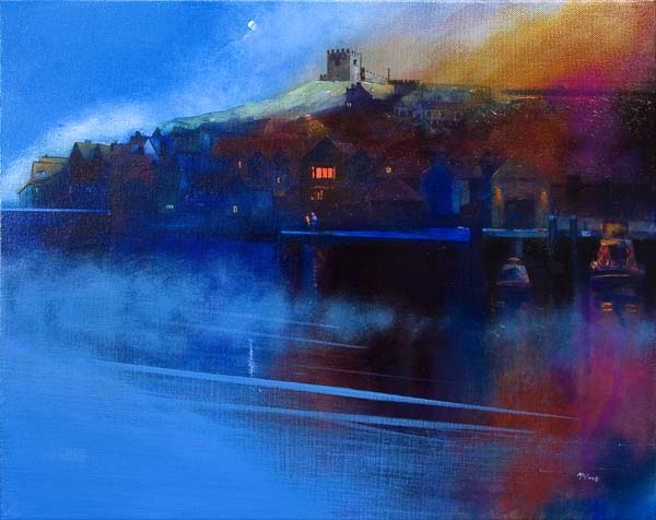 Whitby painting of Moon and Mist © Neil McBride 2019