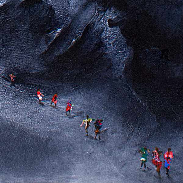 Detail of the sublime landscape showing the small crowd of people. © Neil McBride 2022