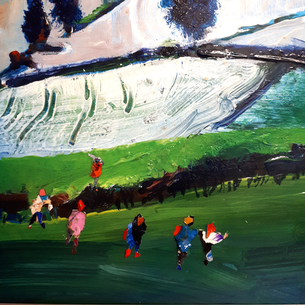 Detail showing the essence of a group of people in the landscape of North Yorkshire by Neil McBride