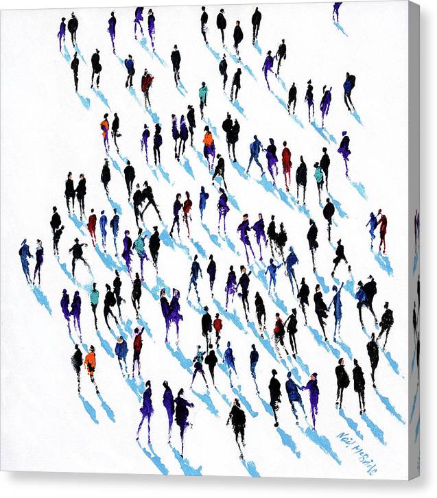 Crowd of people art canvas print © Neil McBride 2020