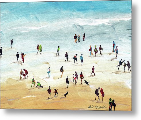 Sole surfer on a crowded beach. Copyright Neil McBride