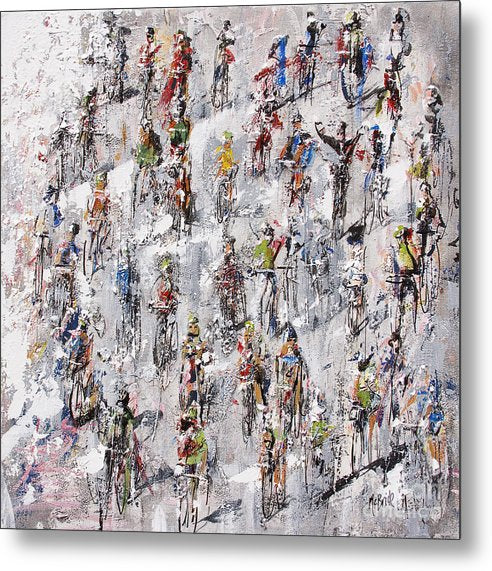 Tour De France Stage 2 art print on metal from the studio of Neil McBride